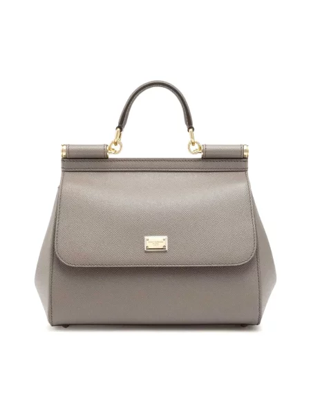 Torebka Dolce And Gabbana skórzana szara