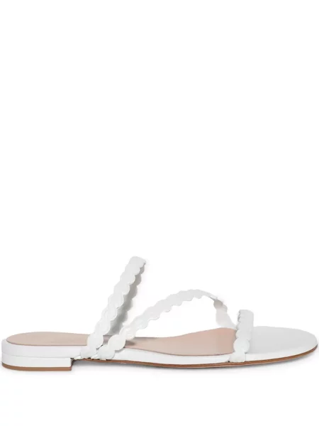 Papuci Gianvito Rossi din piele alb