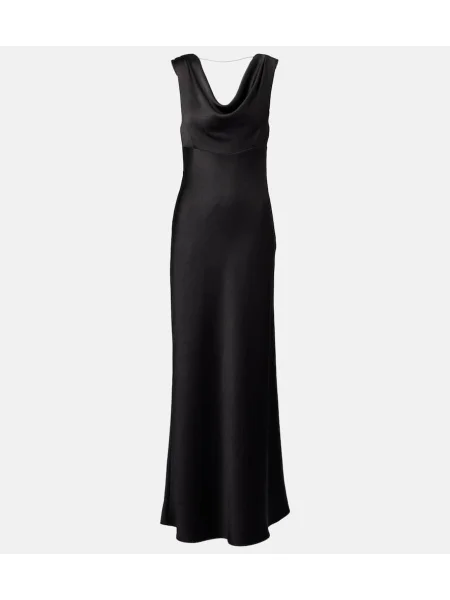 Rochie maxi Vince drapată de costum negru