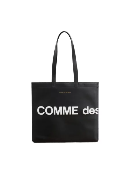 Shopperka Comme Des Garcons Wallets skórzana czarna
