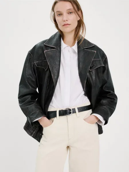 Широкі джинси MANGO молочний