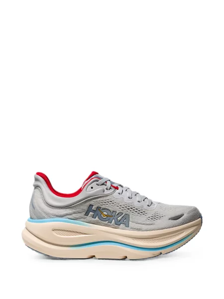 Sneakerși Hoka cu șireturi din dantelă gri