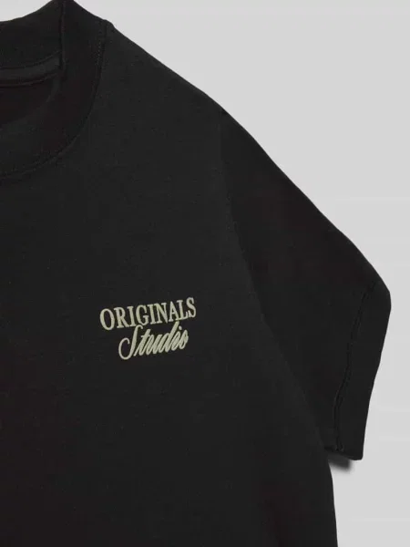T-shirt o kroju regular fit z nadrukiem z napisem model Bro' Jack & Jones czarna