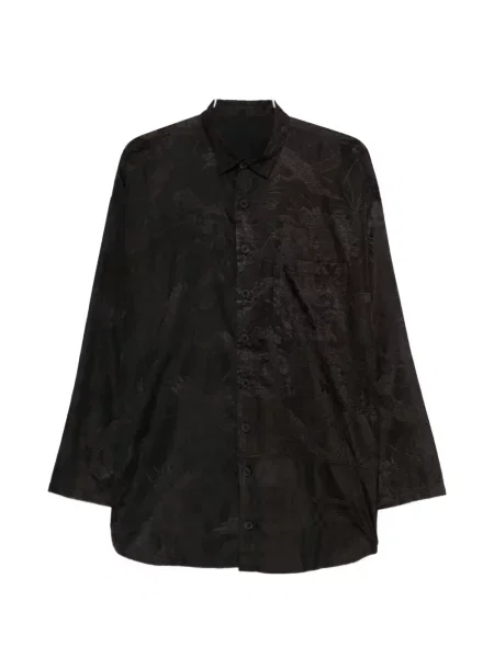 Cămașă Christian Peau cu model floral negru