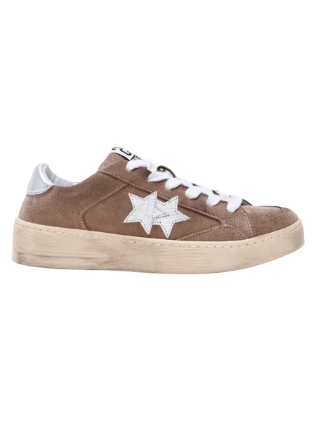 Sneakersy 2star skórzane brązowe