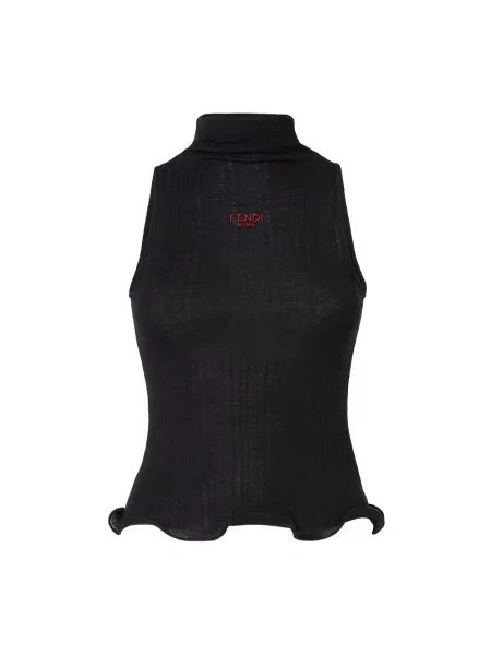 Sweter Fendi wełniany czarny