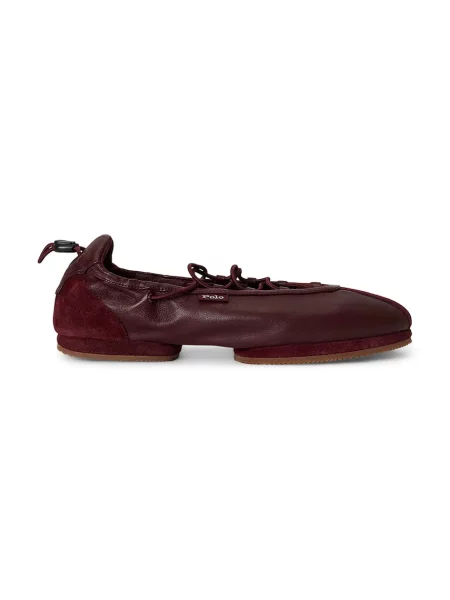 Polo Ralph Lauren NAPPA LTHR/ SUEDE-BLRNA balerini din piele roșu
