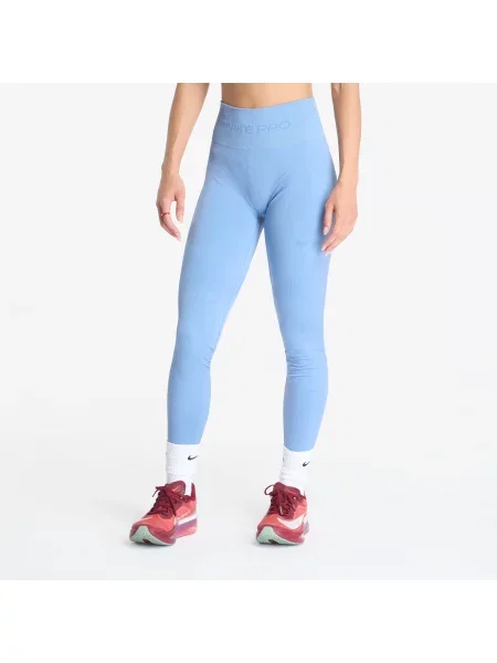 Colanți Nike Pro Seamless High-Waisted Leggings Work Blue XS albastru