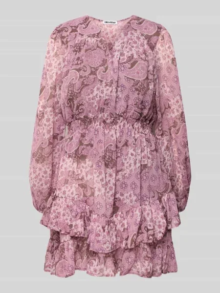 Sukienka mini z wzór paisley w efekt stopniowania Review