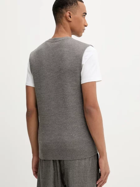 BARENA VENEZIA kamizelka wełniana Knitwear Turlon szara
