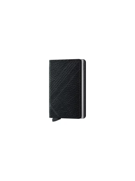 Secrid Slimwallet Stitch Linea Black Unisex Portfel Secrid SSt-Linea-Black-One-size Size: One size czarny