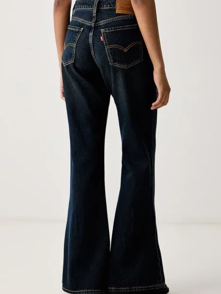 Levi's jeansy flare PUDDLE SNAP FLARE granatowe