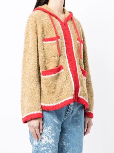 Jachetă cu glugă Undercover cu glugă maro