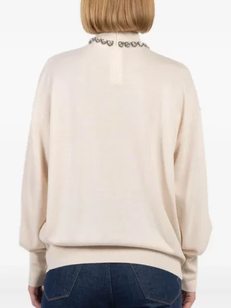 Pulover Zimmermann de cristal alb