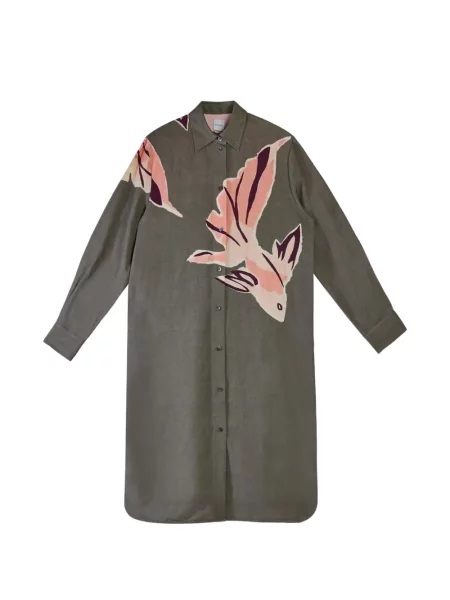 Rochie tip cămașă Paul Smith cu imagine verde