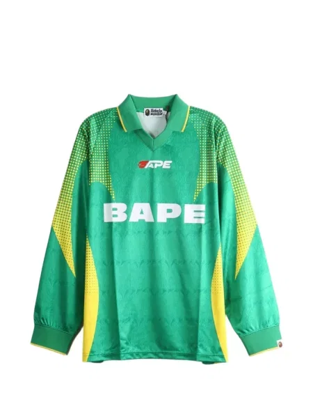 Lung tricou A Bathing Ape® cu imagine verde