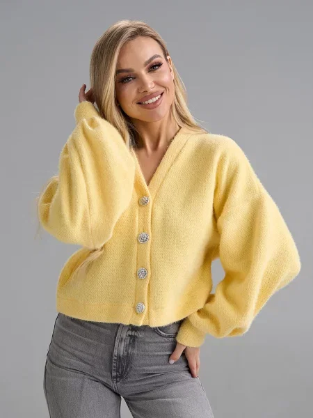 Вовняний Кардиган ISSA Plus жовтий