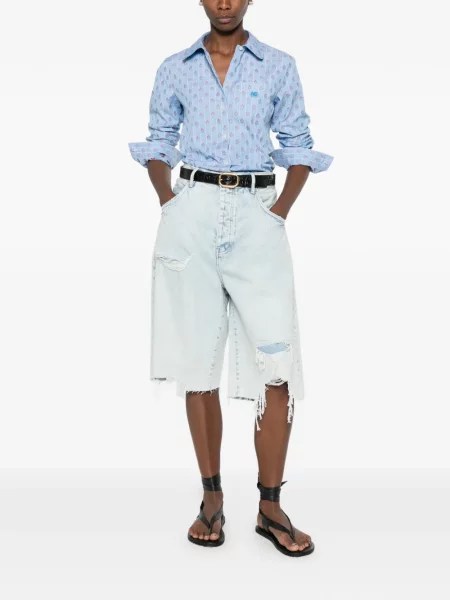 Cămașă Etro cu model floral cu imagine albastru