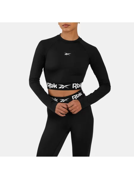 Reebok bluzka z długim rękawem ID Train z wycięciamiunisex Black Size: czarna