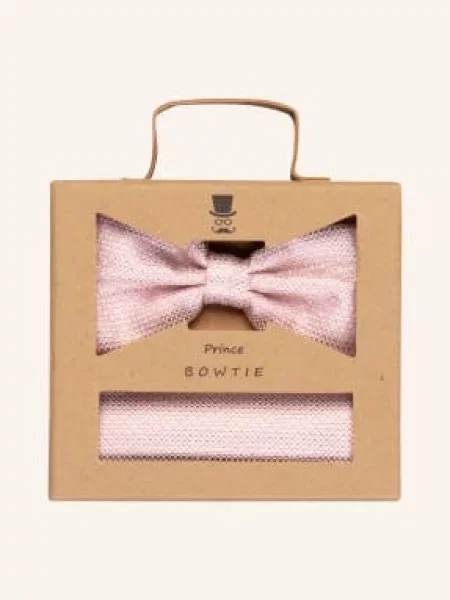 Prince Bowtie Sada: Motýlek A Kapesníček růžová