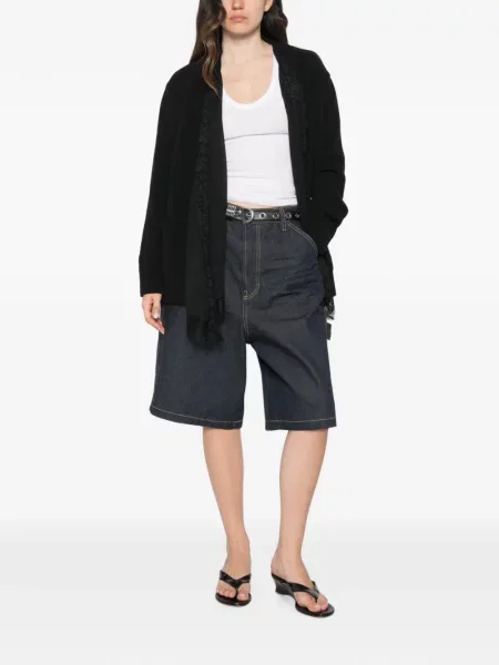 Cardigan Ermanno Firenze din dantelă negru
