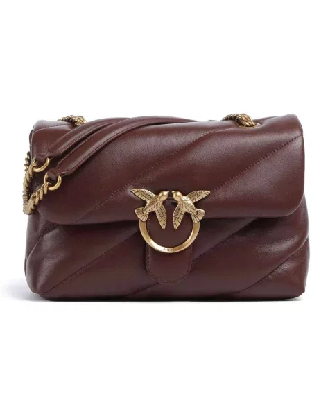 Pinko De piele geantă pe umăr LOVE CLASSIC roșu