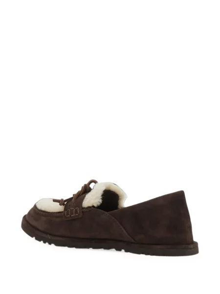 Pantofi loafer Ugg cu funde din piele de oaie maro