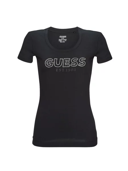 Majica Guess z mrežo črna