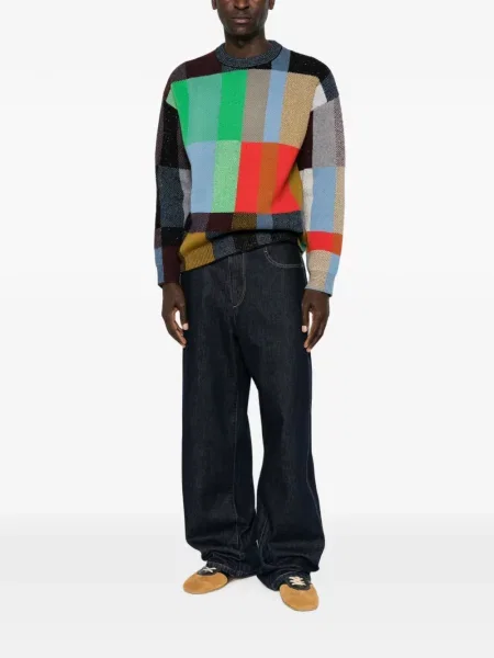Pulover Ps Paul Smith cu decolteu rotund verde