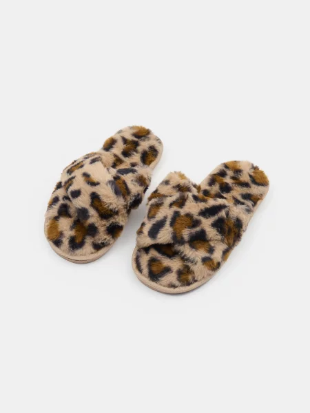 Леопардовые тапочки Sinsay