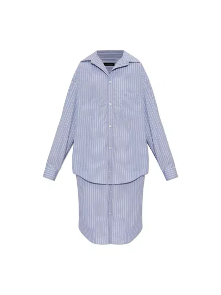 Sukienka koszulowa Balenciaga niebieska