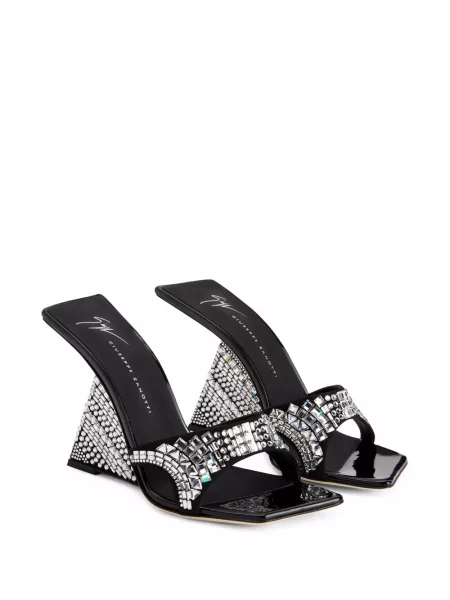 Sandale Giuseppe Zanotti de cristal negru