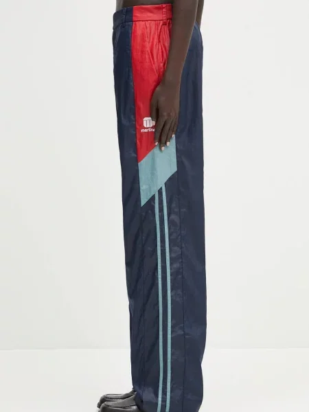Martine Rose spodnie Track granatowy szerokie high waist różowe