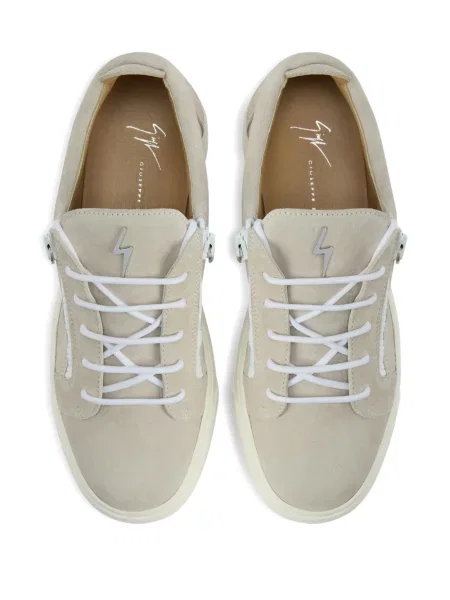 Sneakerși Giuseppe Zanotti din piele de căprioară gri
