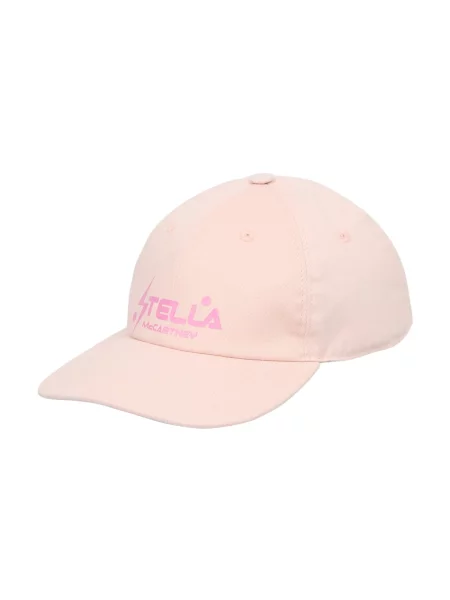 Czapka z daszkiem Stella Mccartney z nadrukiem różowa