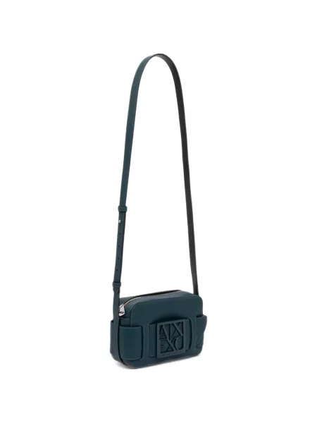 Geantă Armani Exchange cu autograf verde