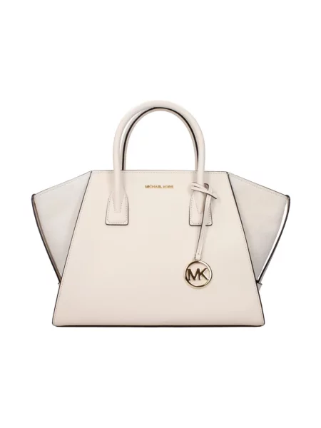 Torebka Michael Kors zamszowa z logo beżowa
