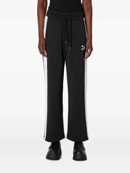 Pantaloni Puma cu dungi alergare cu autograf negru