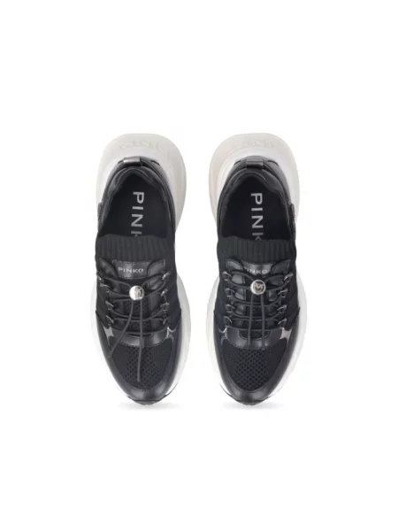 Sneakersy Pinko skórzane czarne