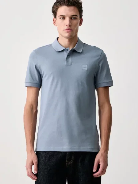 Tricou polo Boss Orange albastru