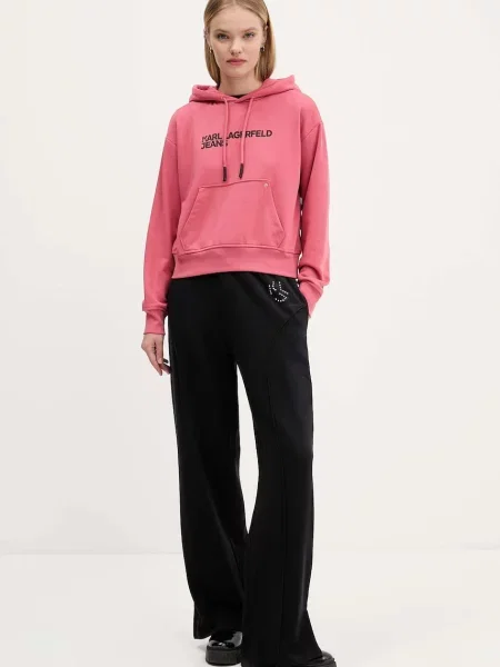 Mikina Karl Lagerfeld Jeans oranžová