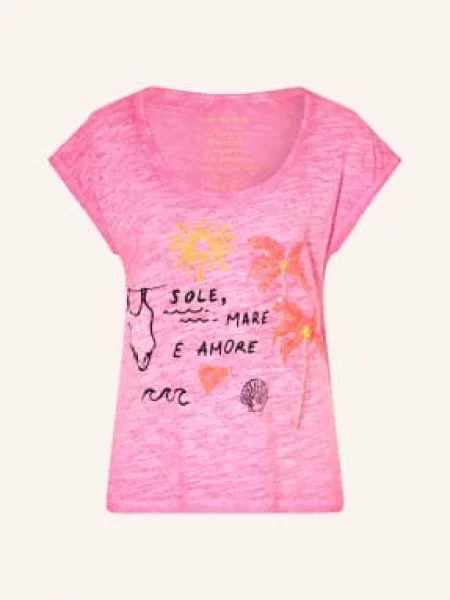 Grace Koszulka Z Cekinami pink czarna