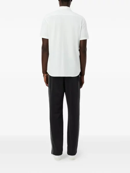 Pantaloni Lacoste cu dungi alergare negru