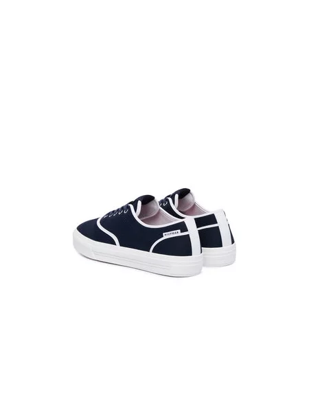Tenis superge Tommy Hilfiger Th Vulc Cup Long Lace Canvas Mornarsko modra