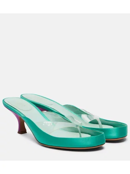 Chiloți tanga Chloé din satin albastru