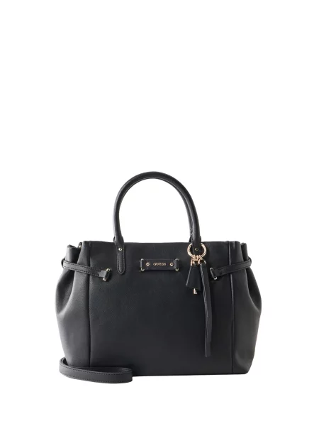 Guess Geantă Dorothy Maro deschis negru