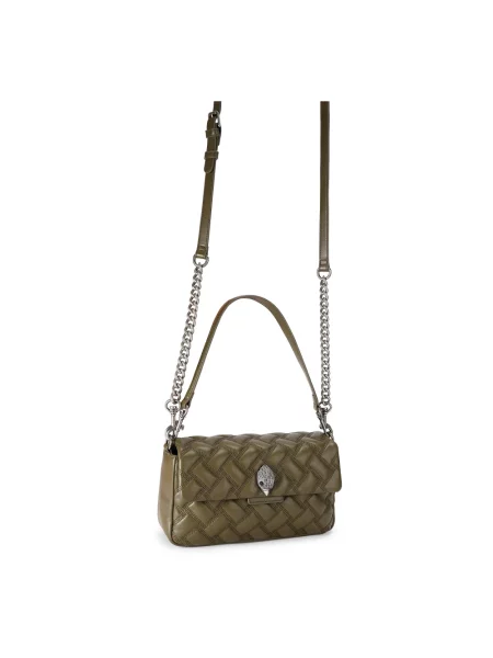 Torebka crossbody Kurt Geiger z twillu zielona
