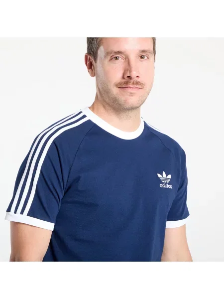 Pruhované krátký tričko Adidas Originals s krátkými rukávy modré