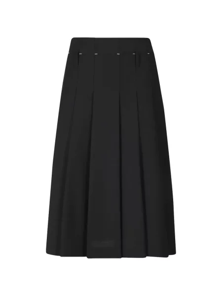 Cu centură fustă midi Tela negru
