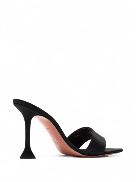 Sandale Amina Muaddi din satin negru